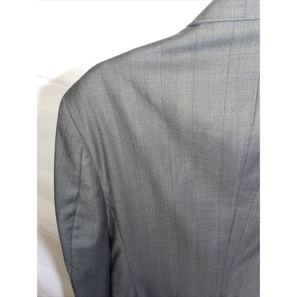 Haggar Imperial Suit Jacket Men’s Size 40R Gray 6 Button Double Breasted - Picture 11 of 12